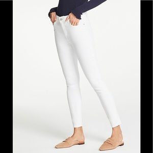 Ann Taylor White Fitted Jeans